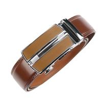 Cinto Masculino De Couro Genuíno Com Fivela Automática Ajustável Casual E Empresarial Preto Marrom