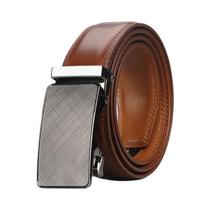 Cinto Masculino de Couro Genuíno com Fivela Automática - Inclui Caixa de Presente