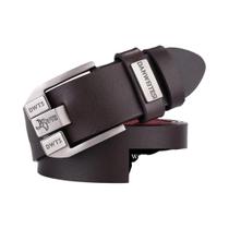 Cinto Masculino de Couro Genuíno - Luxo Vintage com Fivela de Pino