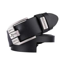 Cinto Masculino de Couro Genuíno - Luxo Vintage com Fivela de Pino