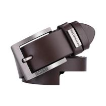 Cinto Masculino de Couro Genuíno - Luxo Vintage com Fivela de Pino