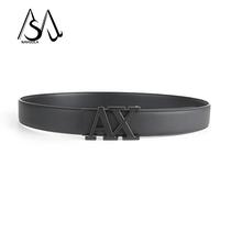Cinto Masculino de Couro Legítimo - Design Vintage Luxuoso para Calças Jeans
