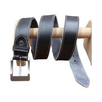 Cinto Masculino De Couro Legítimo Natural Com Fivela De Metal Resistente E Textura Única Para Jeans