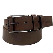 Cinto Masculino De Couro Liso Cafe Cincow 4288