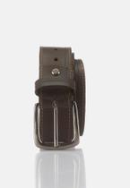 Cinto Masculino de Couro Marrom Pesponto Duplo Casual Cinto Masculino de Couro Marrom Pesponto Duplo Casual