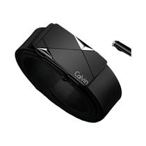 Cinto Masculino De Couro PU Com Fivela Automática, Acessório De Cintura Casual E Elegante Para