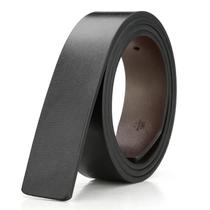 Cinto Masculino de Couro PU - Dupla Face, Sem Fivela, Preto e Marrom - 3,3cm