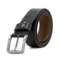 Cinto Masculino Democrata Denim Casual Couro Legítimo Largo Fivela Confortável