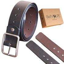 Cinto Masculino Dupla Face Couro Legítimo Preto e Marrom Marca BELLVOLPE Cinto Masculino Dupla Face Couro Legítimo Preto e Marrom Marca BELLVOLPE