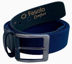 Cinto Masculino Elástico De Couro Fivela Fasolo Marinho 105 Cinto Masculino Elástico De Couro Fivela Fasolo Marinho 105