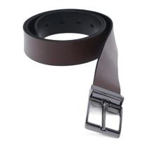 Cinto Masculino Em Couro Dupla Face ,fivela Escovada