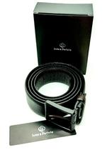 Cinto Masculino em Couro Gazebo Preto/Chocolate - 9720