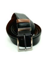 Cinto Masculino em Couro Gazebo Preto/Marrom Toscana - 8320