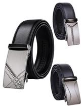 Cinto Masculino em material sintético Premium com Fivela Automática Cruzada Visual Profissional, Elegante e Alta Durabilidade