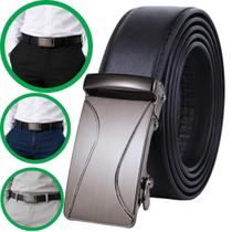 Cinto Masculino em material sintético Premium com Fivela Automática Minimalista Versátil, Elegante e Ajuste Preciso