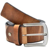 Cinto masculino esporte ajustável fivela metal caramelo