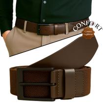 Cinto Masculino Esportivo Couro Legítimo Naturale Floater com Elástico Modelos Linha Premium