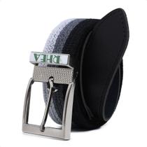 Cinto Masculino Esportivo Lona E Couro Fivela Ajustavel