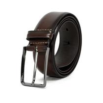 Cinto Masculino Fasolo Couro Legítimo Social Fivela Quadrado Confortável Liso