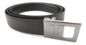 Cinto Masculino Fasolo Em Couro Reversivel Preto Marron