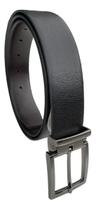 Cinto Masculino Fasolo Em Couro Reversivel Preto Marron