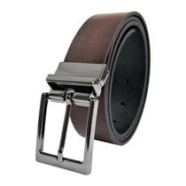 Cinto Masculino Fasolo Social Dupla Face em Couro Legítimo Cor:Conhaque e PretoTamanho:100