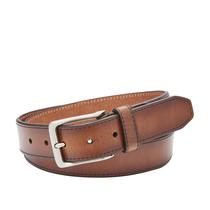 Cinto masculino Fossil Griffin Leather Cognac 35 mm de largura tamanho 40