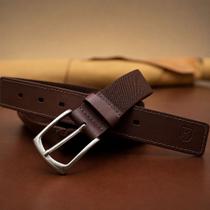 Cinto Masculino Híbrido Couro Legítimo Elástico Ajustável