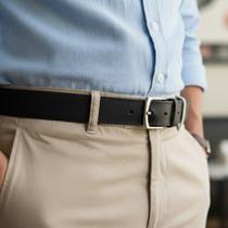 Cinto Masculino Híbrido Couro Legítimo Elástico Ajustável Cinto Masculino Híbrido Couro Legítimo Elástico Ajustável
