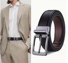 Cinto Masculino Importado Dupla Face Preto e Marrom 120 cm
