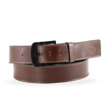 Cinto Masculino Largo De Couro Fivela Preta Ajustavel