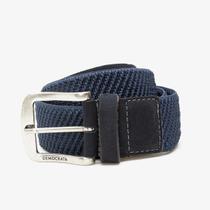 Cinto masculino largo democrata denim azul
