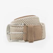 Cinto Masculino Largo Democrata Denim Bege Cinto Masculino Largo Democrata Denim Bege