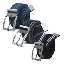 Cinto Masculino Largo Tecido Kit 3 Peças