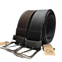 Cinto Masculino Liso Básico Acabamento Pespontado - Ogochi