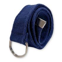 Cinto Masculino Lona Algodão Tradicional Fivela Meia Argola Dupla