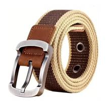 Cinto Masculino Lona Fivela Estilo Casual Durável Confiável Elegante Homens Reforçado Resistente