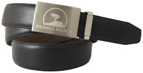 Cinto Masculino Pebble Beach em Couro Genuíno Preto