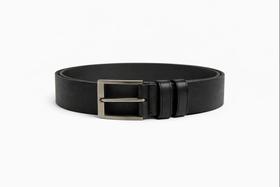 Cinto Masculino Plus Size em Couro Fasolo Preto Esportivo Cinto Masculino Plus Size em Couro Fasolo Preto Esportivo