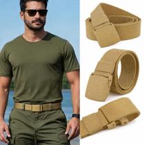 Cinto Masculino Poliéster Fivela Engate Rápido Reforçado Trabalho Trilha Casual Ajustável Resistente