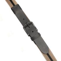 Cinto Masculino Premium Couro Com Elastico Bege