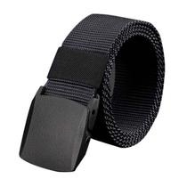 Cinto Masculino Preto de Nylon Grosso Com Fivela de Plástico Antialérgica Cinto Masculino Preto de Nylon Grosso Com Fivela de Plástico Antialérgica