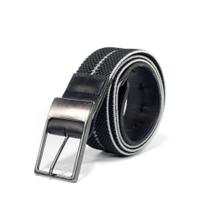 Cinto Masculino Tecido Flexivel Acabamento Ponteira Em Couro Ajuste Fivela Confortavel Cinto Masculino Tecido Flexivel Acabamento Ponteira Em Couro Ajuste Fivela Confortavel