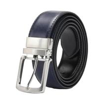 Cinto Masculino Unissex de Couro Genuíno com Fivela Rotativa - Alta Qualidade
