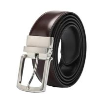 Cinto Masculino Unissex de Couro Genuíno com Fivela Rotativa - Alta Qualidade