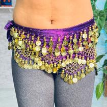 Cinto Moedas Lenço de Quadril Luxo Dança do Ventre/Cigana LQ-011LUXO-U