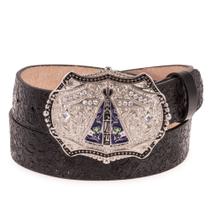 Cinto Nossa Senhora Aparecida Country Couro Fivela Grande
