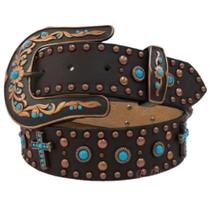 Cinto Paul Western Feminino Cruz Turquesa