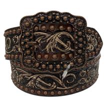 Cinto Paul Western - Marrom com Bolinha Marrom