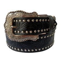 Cinto Paul Western Preto Básico com Tachas